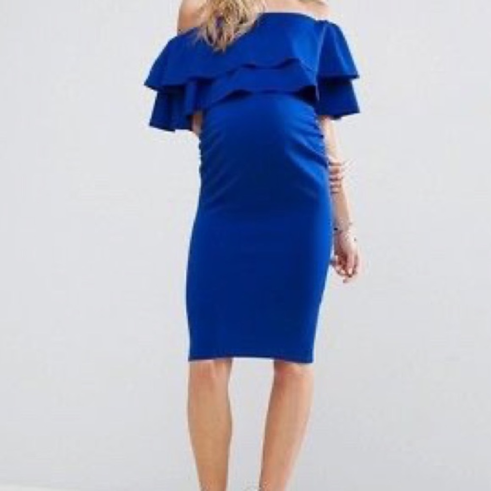 COPY - Royal blue maternity dress